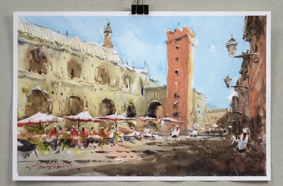 Vicenza, urban watercolor.