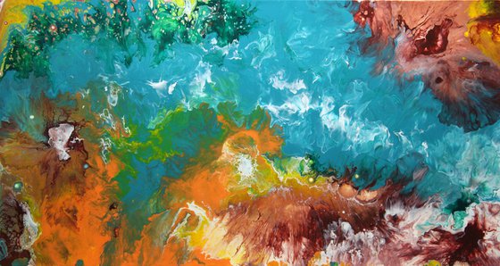 Caribbean Sea - Extra Large Abstract Painting