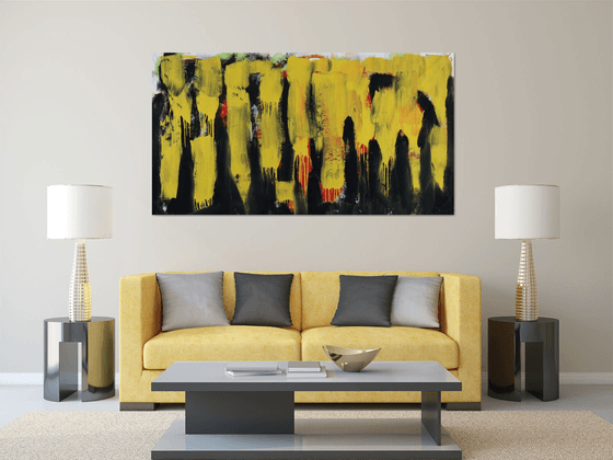 WILD "YELLOW/BLACK"  110x205cm