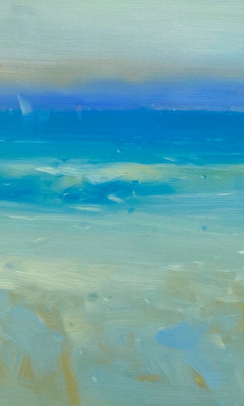 Ocean View, Original oil painting, Handmade artwork, One of a kind by Vahe Yeremyan