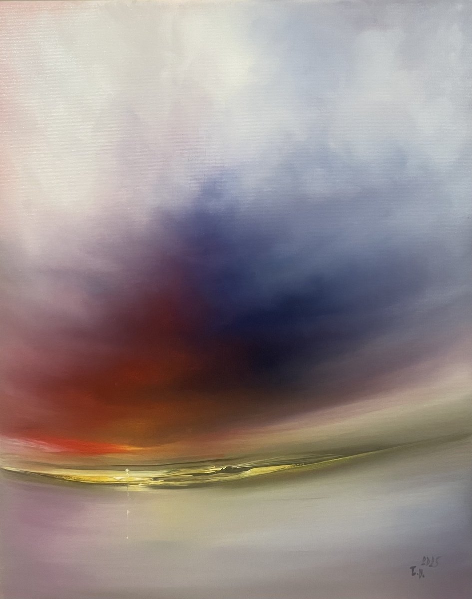 Impressionistic Landscape Acrylic Painting By Timea Valsami, 16 X 20", Existence, Original Artwork