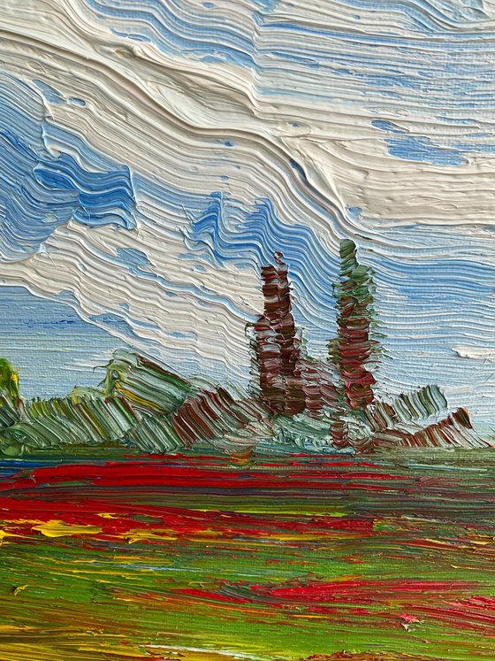 Clouds and field