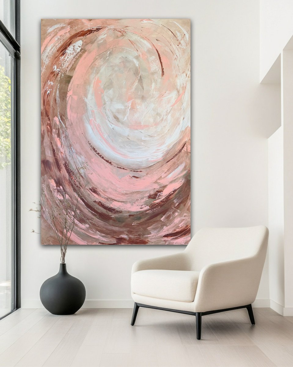 Abstract Landscape Acrylic Painting By Ivana Gigovic, 39 X 59, Desert Breeze, Original Artwork