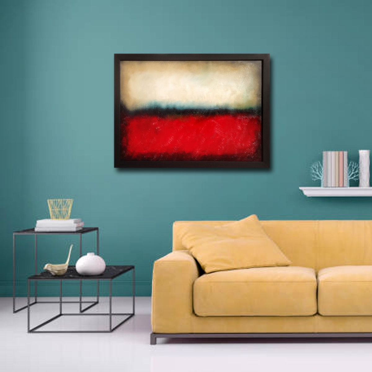 Poppy Fields -  Abstract Oil Landscape Painting by Matthew Withey
