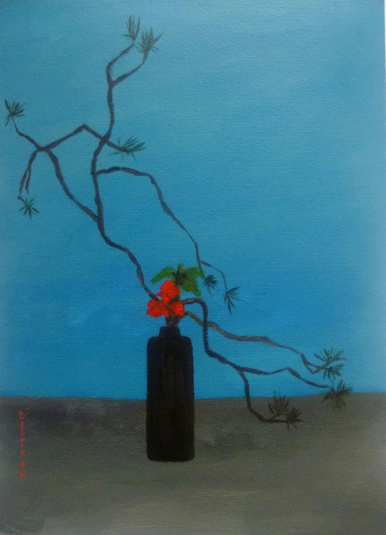 Ikebana.Between earth and sky / 15,75 x 11,81 in ( 30 x 40 cm )