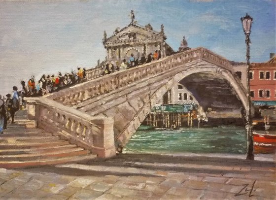 Venice. Bridge over the canal