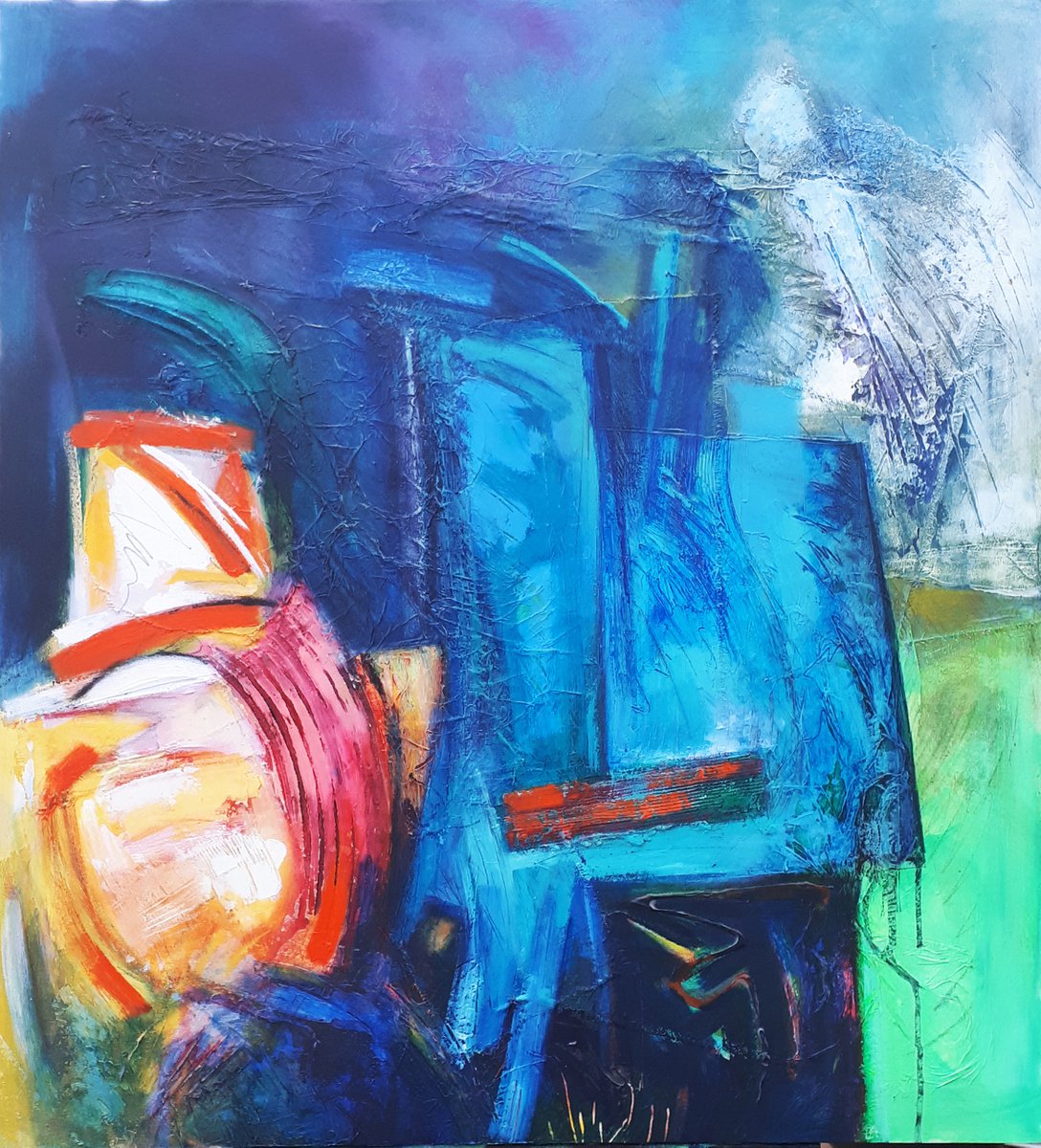  Slope To A Meadow By Frank Barnes, 32 X 35, Artwork For Sale On Artfinder