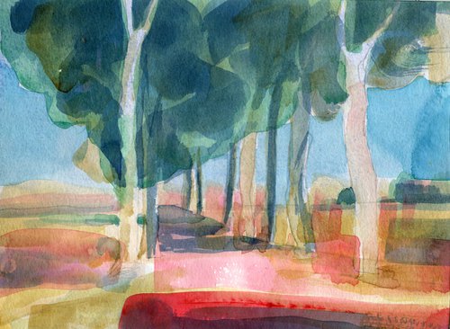 Tree Lined Lane by Elizabeth Anne Fox