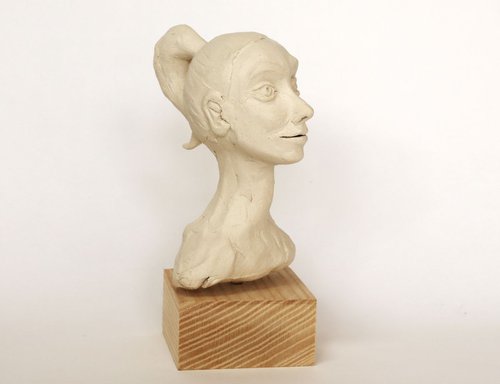 Zhenia: ceramic portrait sculpture by Gabrielle Turner