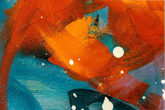 Tohu-bohu - Original mixed-media colourful abstract painting - Ready to hang