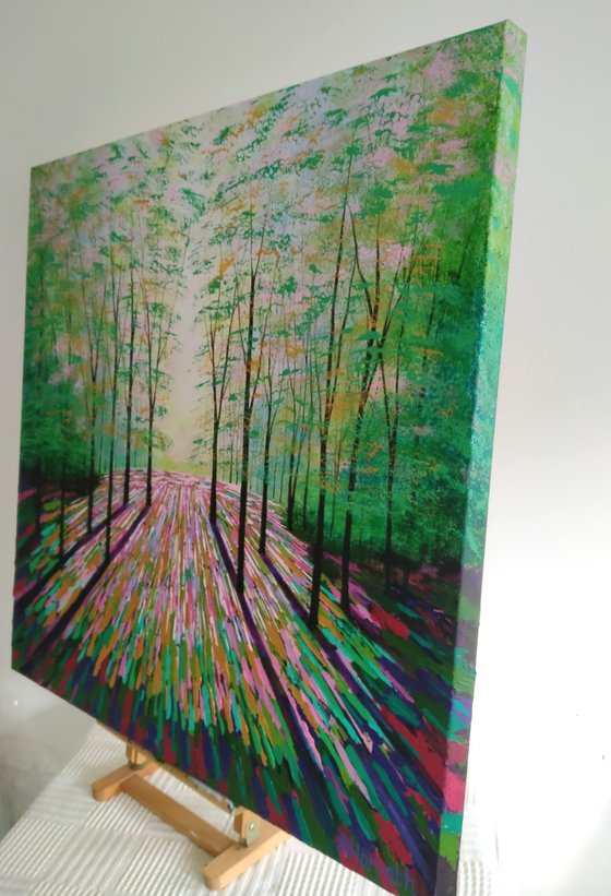 Gold and Magenta Wood
