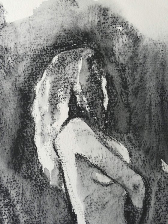 Standing female nude