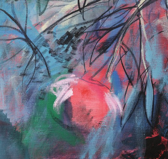 landscape with peonies
