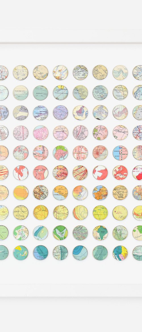 100 Rainbow Map Dots by Amelia Coward