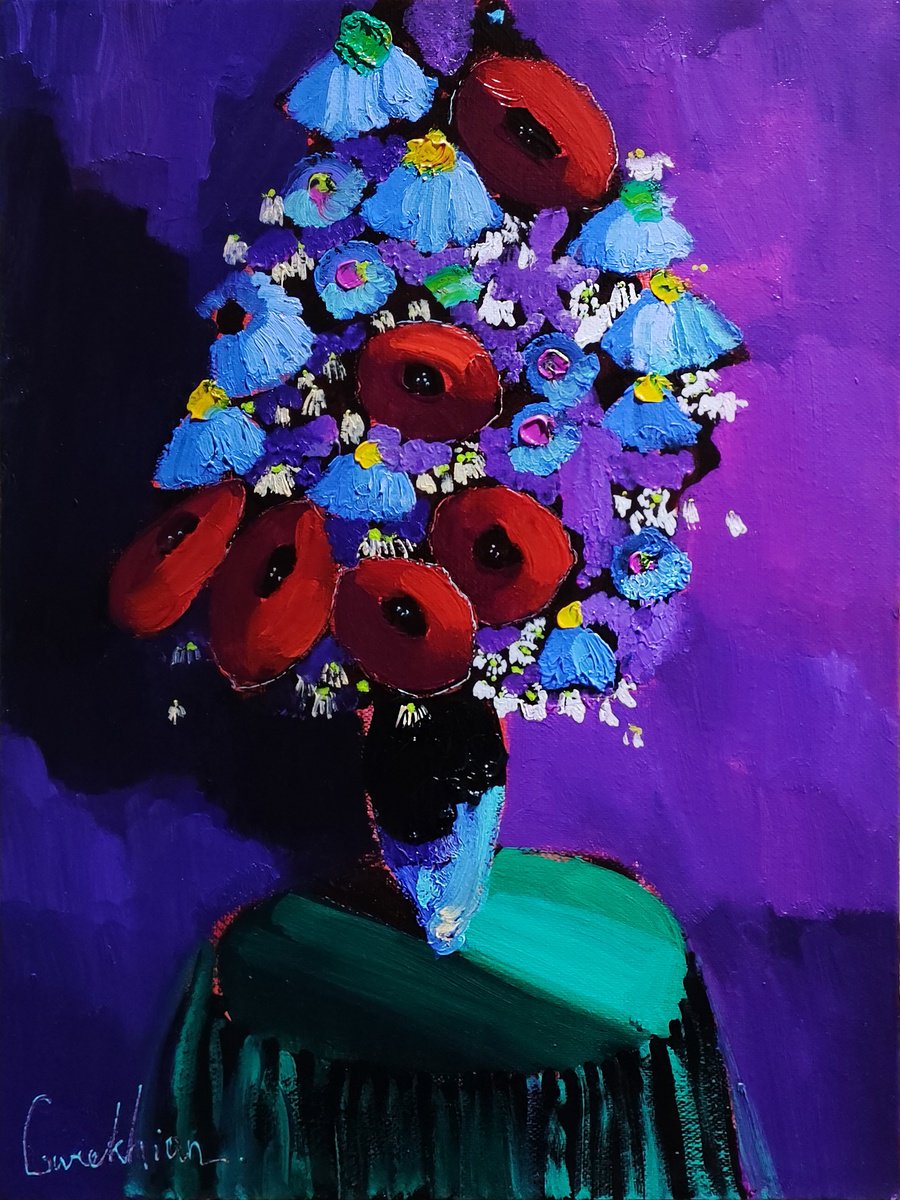 Bouquet in Purple by Lilith Gurekhyan