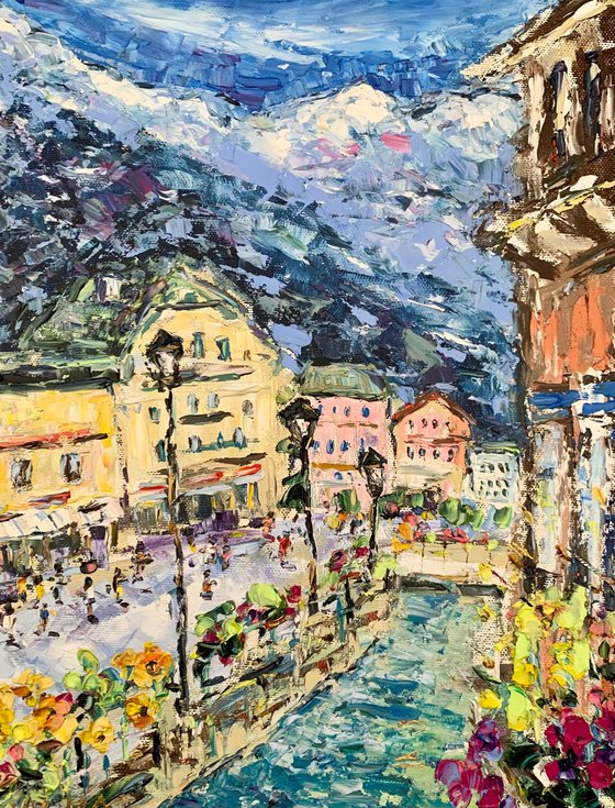 Chamonix town in France