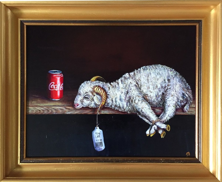 Agnus Dei Acrylic Painting By Lena Smirnova Artfinder