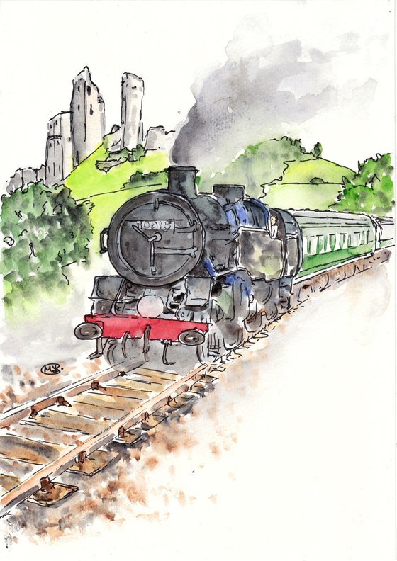 Steam Train and a Castle