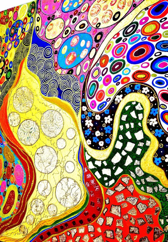 Inspiration by Klimt abstract