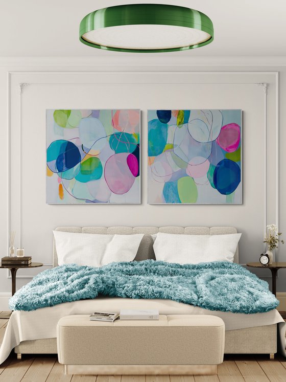 Diptych Abstract Painting