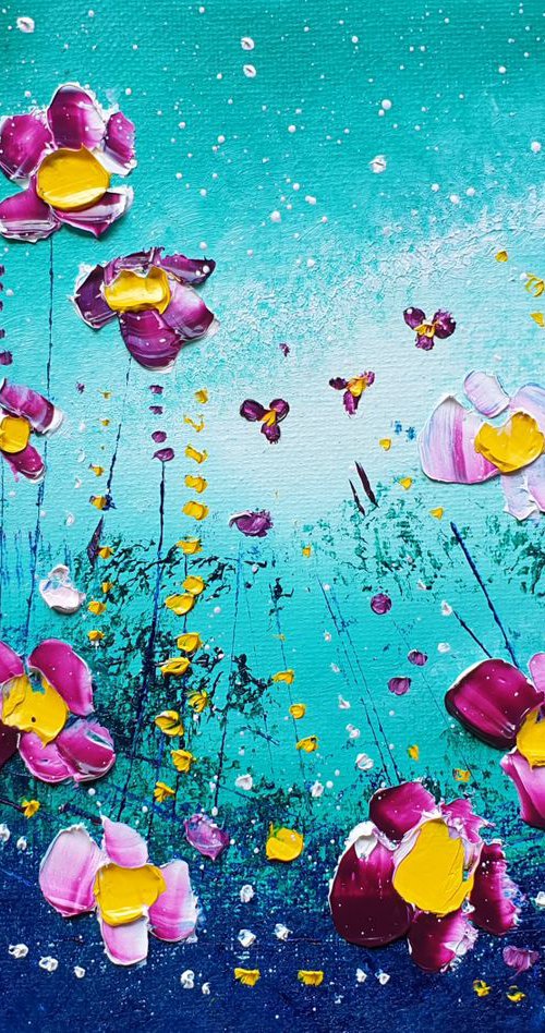 "Galaxy Meadow Flowers in Love" by Phil Broad