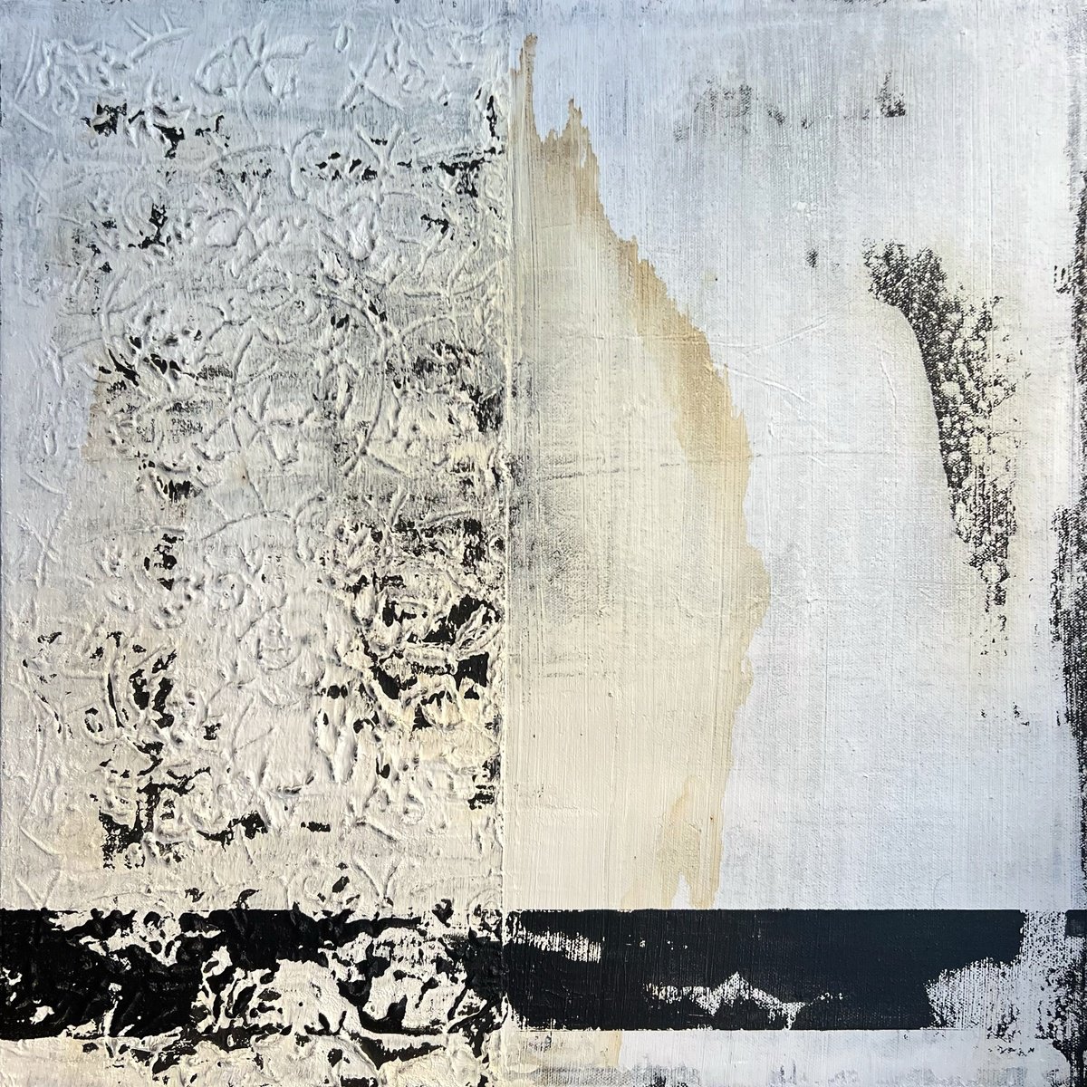 Abstract Painting By Sergio Aranda, 20 X 20", Untitled No. 7, Original Artwork