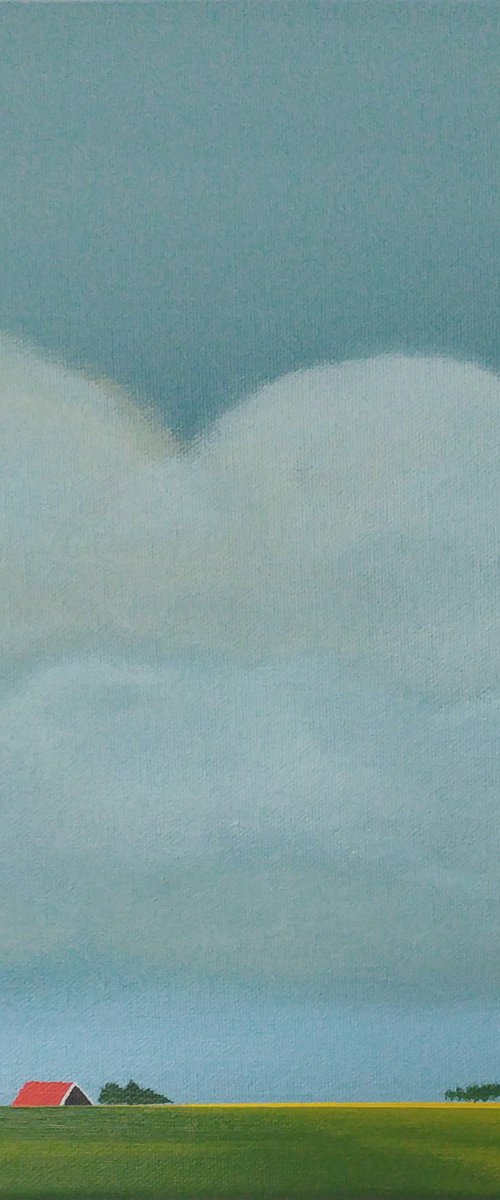 Dutch polder landscape (February) by Nelly van Nieuwenhuijzen