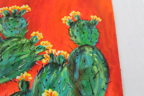 You are amazing- Cactus painting- acrylic painting on paper