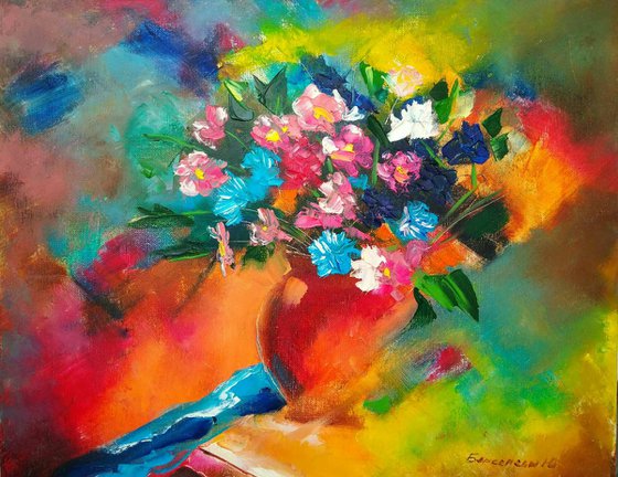 Bouquet of flowers in a vase