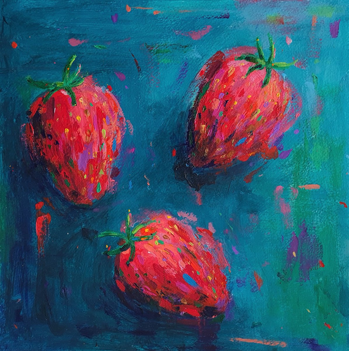 Three Strawberries by Dawn Underwood