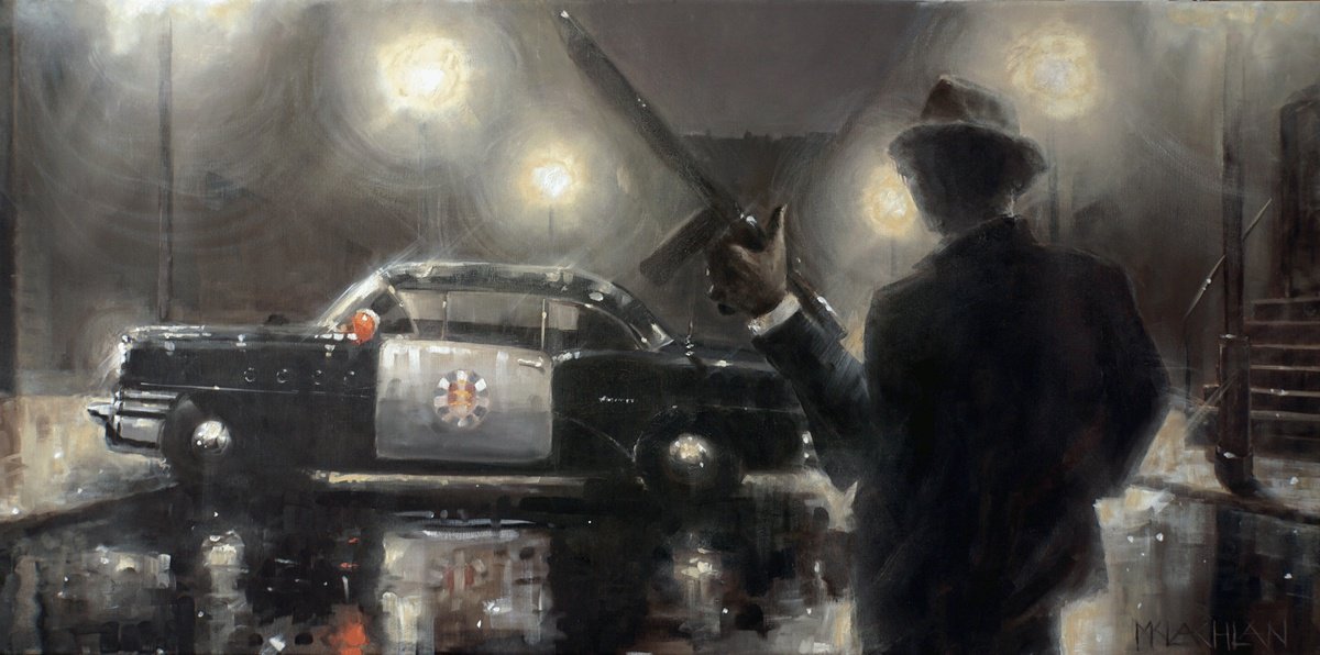 Impressionistic Portrait Oil Painting By Scott Mclachlan, 47 X 24", Chicago Blues, Original Artwork