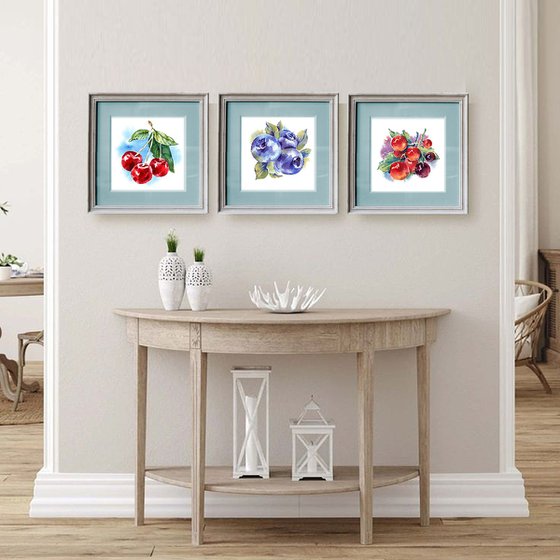 Triptych  "Berries"