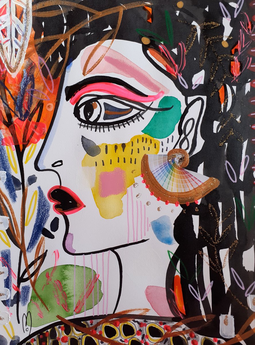 Profile Portrait Woman by Celine Marcoz