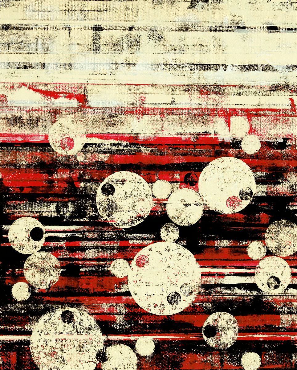 Abstract Acrylic Painting By Petr Strnad, 16 X 20", Nowhere Far V., Original Artwork