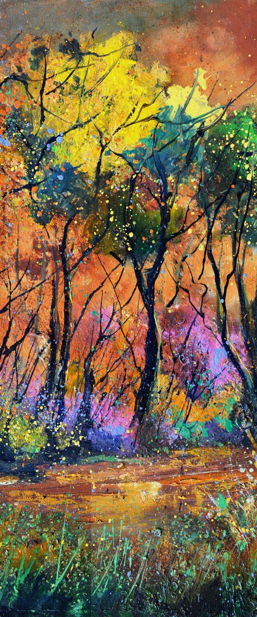 Colourful forest scenery by Pol Henry Ledent