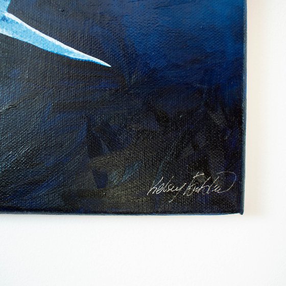 Blacktip Shark Oil Painting - "Brave"