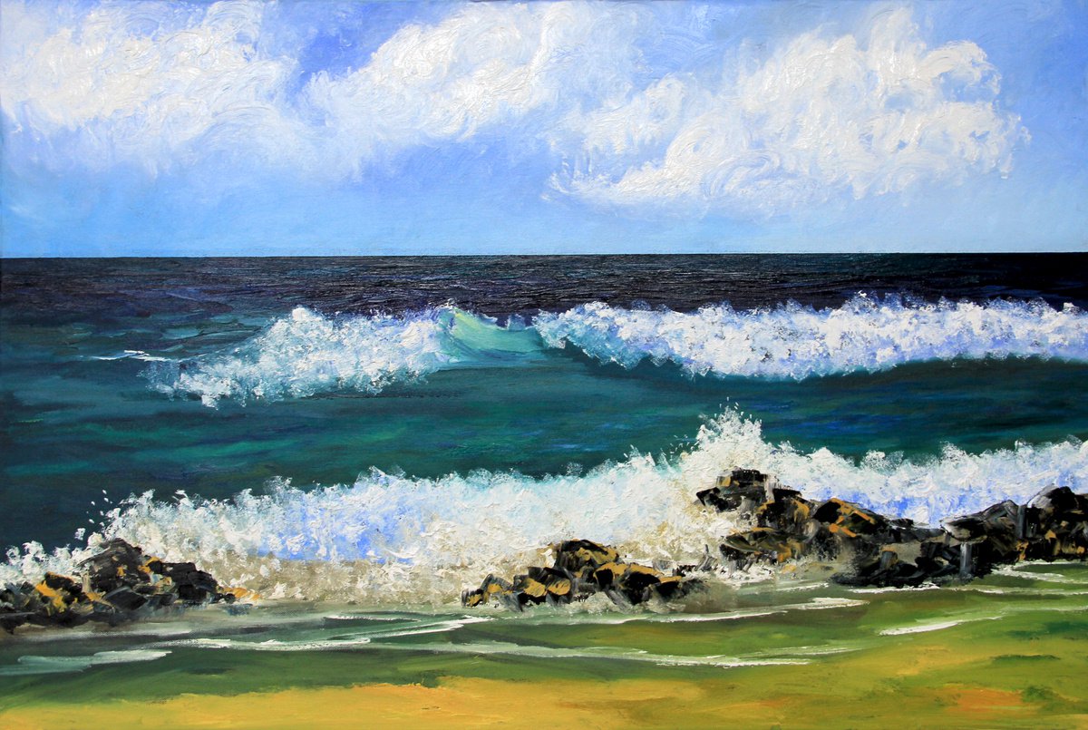 Seascape, Oil Painting on canvas by Olya Shevel