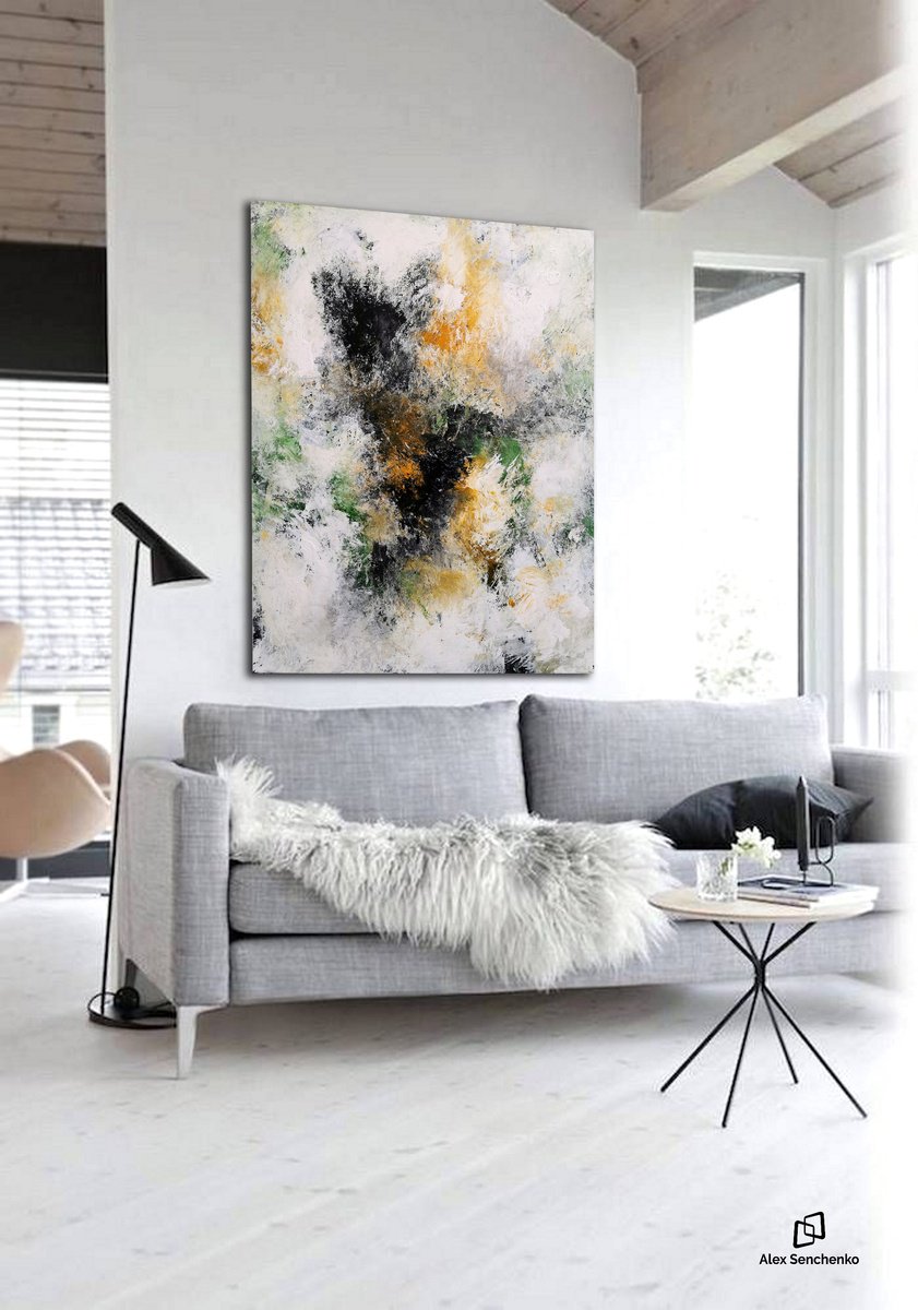 Abstract Acrylic Painting By Alex Senchenko, 39 X 47, Abstract 2246, Original Artwork