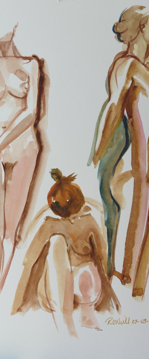 female nude 3 poses by Rory O’Neill