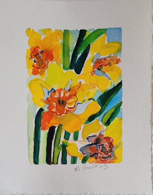 Spring Daffodils by Ritu