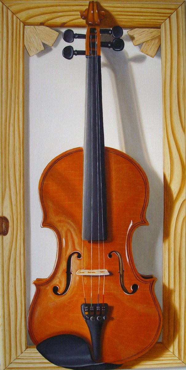 Violin in trompe-l