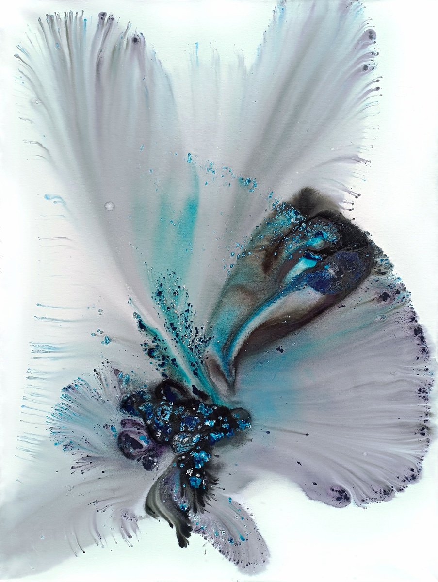 Abstract Acrylic Painting By Muriel Napoli, 47 X 63", Nature 430, Original Artwork