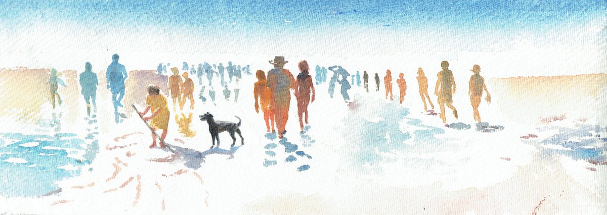 Walking across Morcambe Bay by Catherine Evans