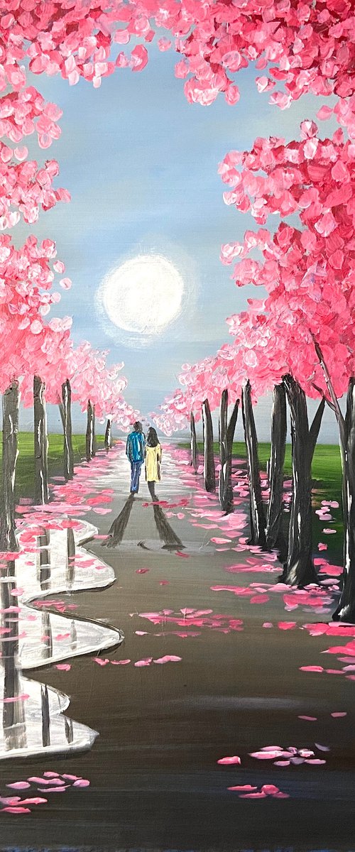 Moonlight Blossom Trees by Aisha Haider