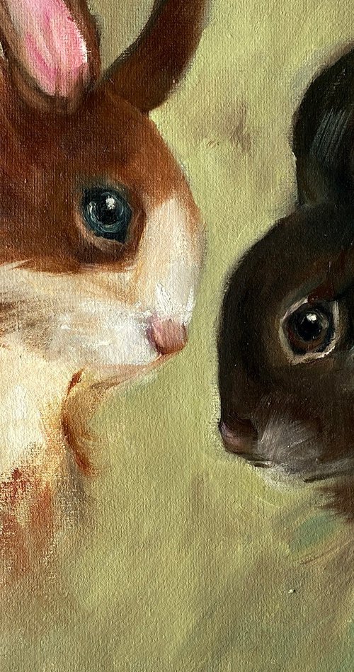 Bunnies Ginger and Cinnamon by Arti Chauhan