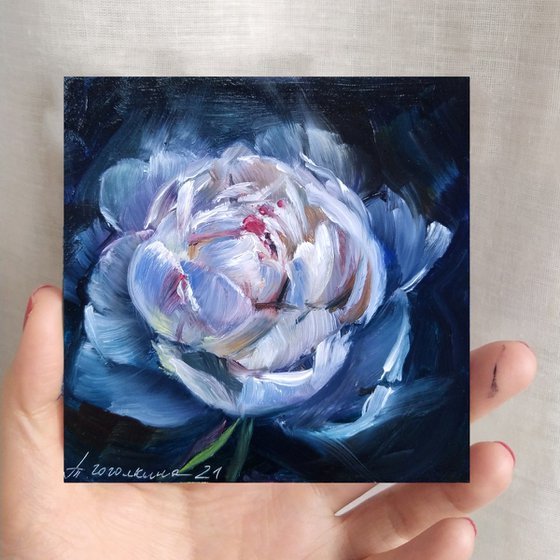 White Peony Portrait