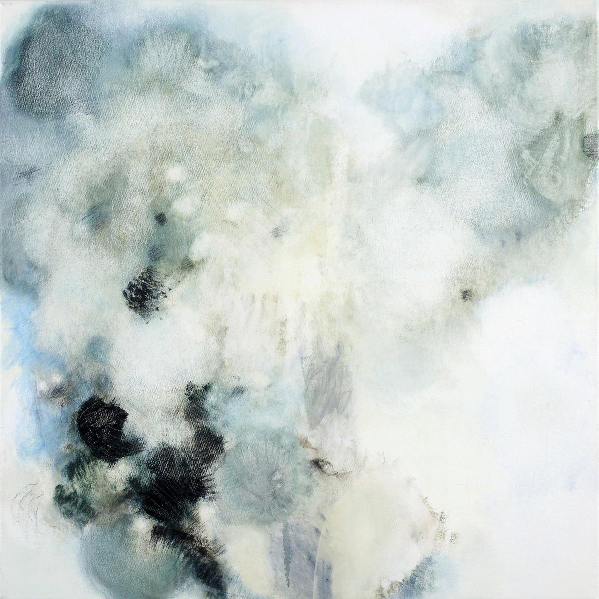 Abstract Oil Painting By Gina Parr, 24 X 24, Fragility And Endurance, Original Artwork