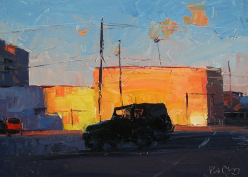 Sundown Parking Lot _ Old Town Dallas, TX by Paul Cheng