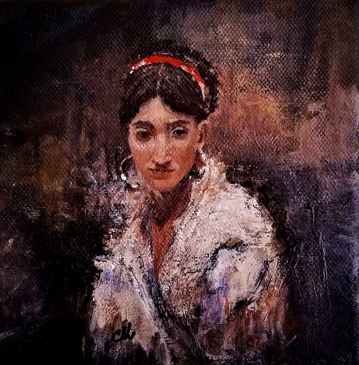 Capri girl Acrylic painting by Cristina Mihailescu Artfinder