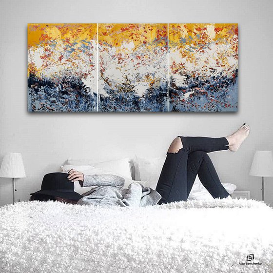 150x75cm. / abstract painting / Abstract 1163